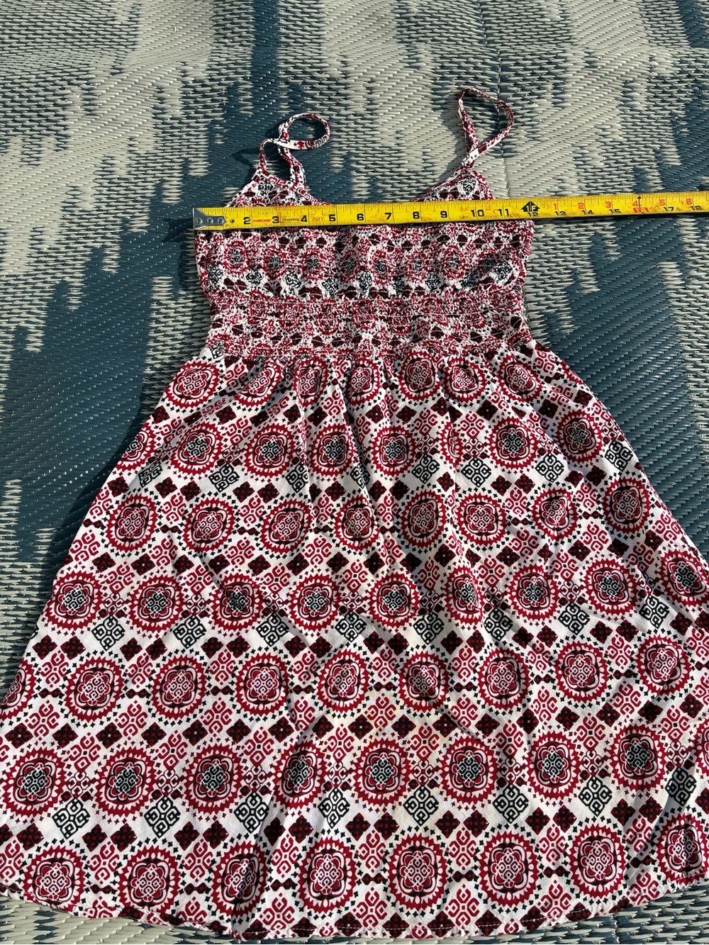 H&M Pink Printed Smocked Bodice Mini Dress - Picture 5 of 6